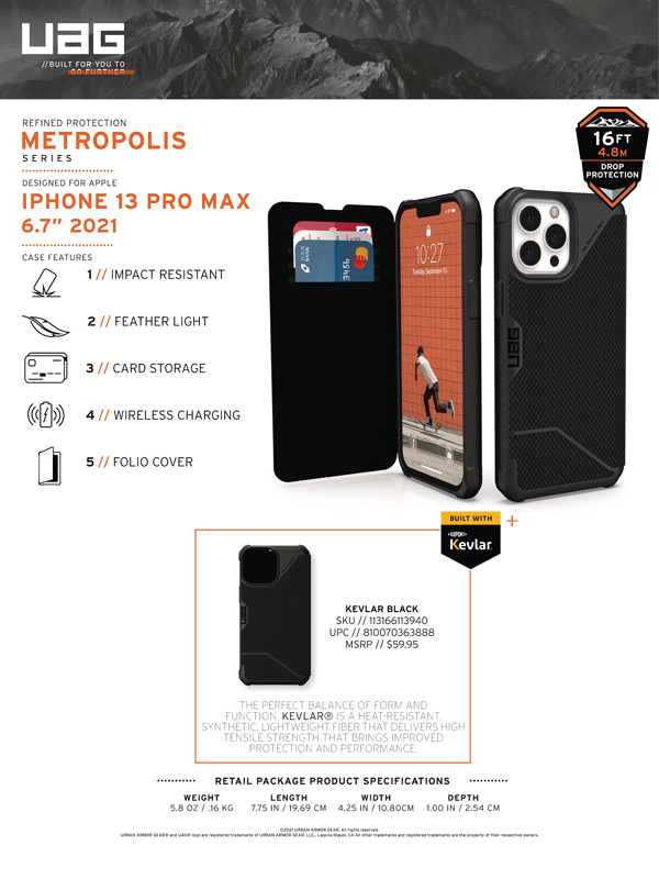 Bao da iPhone 13 Pro Max UAG Metropolis Series 14 bengovn
