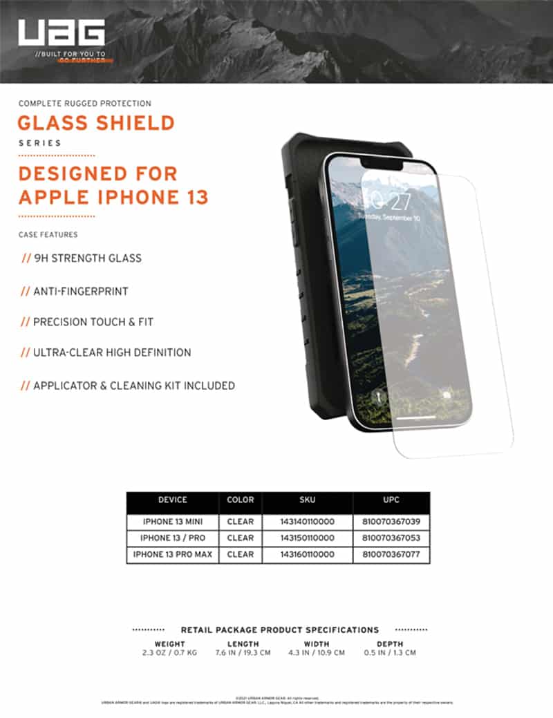 Dan cuong luc iPhone 13 UAG Glass Shield 10 bengovn