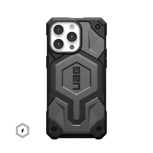 UAG HS APPLE IPHONE 2023 SUPERMAN MONARCH PRO MAGSAFE SILVER STD 01 MAGSAFE ICON