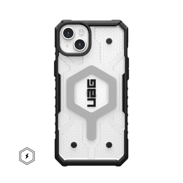 UAG HS APPLE IPHONE 2023 THOR PATHFINDER CLEAR ICE SILVER STD 01 MAGSAFE ICON