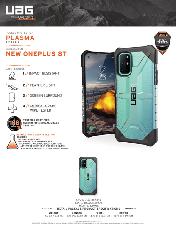 Op lung OnePlus 8T UAG Plasma Series 14 bengovn