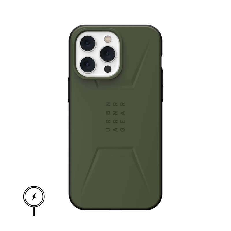 UAG HS APPLE IPHONE14 2022 6 1 TINKY CIV MAGSAFE OLV STD 01 MSICON